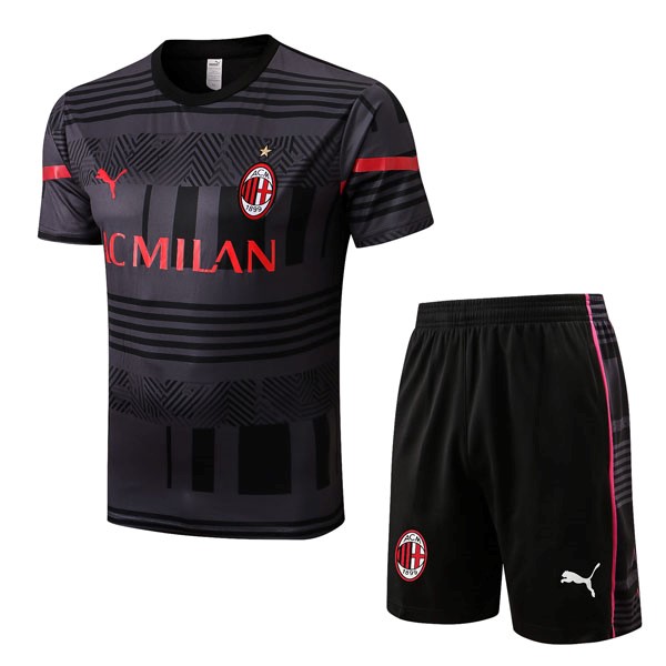 Camiseta Entrenamiento AC Milan Conjunto Completo 2022/23 Gris